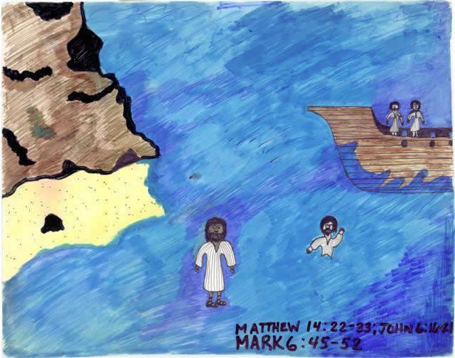 Jesus walks on Water